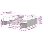 vidaXL Ensemble de canapé modulaire 11 pièces 4 places Gris Rotin  Acier