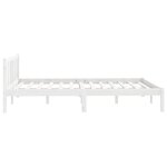 vidaXL Cadre de lit sans matelas blanc bois massif 140x200 cm