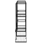 vidaXL Support à plantes 94 5x25x89 cm Noir Fer