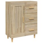 vidaXL Buffet Chêne sonoma 69 5x34x90 cm Bois d'ingénierie