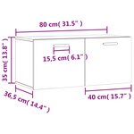 vidaXL Armoire murale gris béton 80x36 5x35 cm bois d'ingénierie
