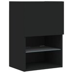 vidaXL Meuble TV avec lumières LED noir 40 5x30x60 cm