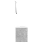 vidaXL Ensemble de meubles de salle de bain gris béton bois ingénierie