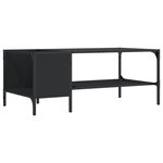 vidaXL Table basse avec support noir 100x51x40 cm bois d'ingénierie