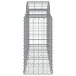 vidaXL Paniers à gabions arqués 4 Pièces 200x50x80/100 cm Fer galvanisé