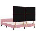 Lit vidaXL Rose 140x200 cm Velours