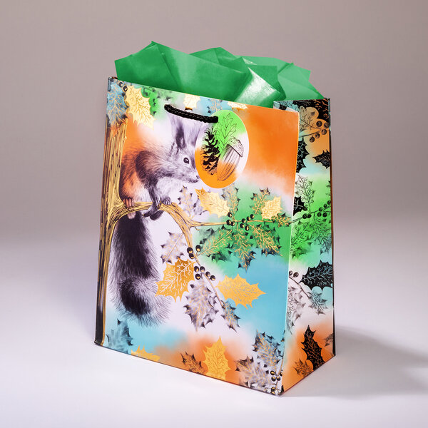 Sac cadeau squirrel mml 20 x h 25 écureuil