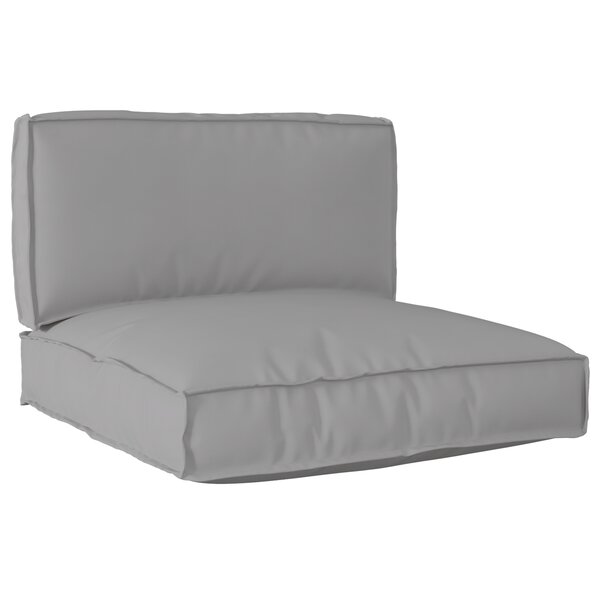 vidaXL Set de coussins de palette 2 pièces gris en tissu Oxford