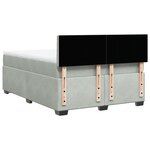 vidaXL Sommier à lattes de lit et matelas Gris clair 140x200cm Velours