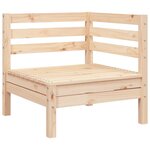 vidaXL Canapé de jardin 2 places et repose-pied bois pin massif
