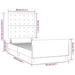 vidaXL Cadre de lit avec tête de lit Gris foncé 80x200 cm Tissu
