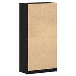 Highboard vidaXL avec portes en chêne noir 68x37x142 cm en bois d'ingénierie