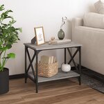 vidaXL Table d'appoint Sonoma gris 55x38x45 cm Bois d'ingénierie