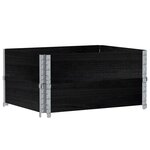 vidaXL Jardinière noir 80x60 cm bois massif de pin