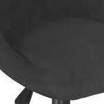 vidaXL Chaises pivotantes à manger lot de 2 noir velours