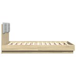 vidaXL Cadre de lit sans matelas chêne sonoma 140x190 cm