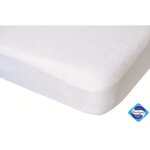 Drap housse + Alese Uni -oeko-Tex - Blanc/Canard - 60 x 120 cm