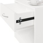 vidaXL Table de chevet 2 Pièces avec tiroir Blanc