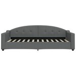 vidaXL Lit de jour avec matelas gris foncé 90x200 cm tissu