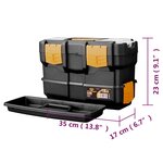 vidaXL Boîte à outils 350x170x230 mm Polypropylène