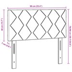vidaXL Tête de lit LED Rose Ensemble de 2 Rose Tissu  Bois 90 cm USB-C
