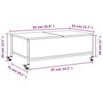 vidaXL Table basse avec roulettes chêne sonoma bois d'ingénierie