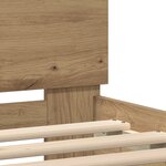vidaXL Cadre de lit en bois d'ingénierie Chêne d'artisan 180 x 200 cm