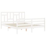 vidaXL Cadre de lit sans matelas blanc bois de pin massif