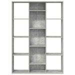 vidaXL Séparateur de pièce/Bibliothèque Gris béton Bois d’ingénierie