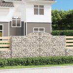 vidaXL Paniers à gabions arqués 25 Pièces 300x50x140/160 cm fer galvanisé
