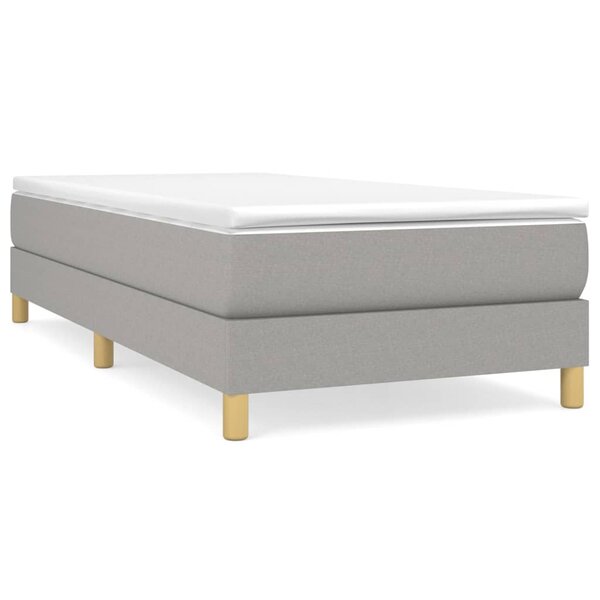 vidaXL Cadre de lit sans matelas gris clair 90x200 cm tissu