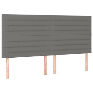 vidaXL Têtes de lit 4 Pièces Gris clair 90x5x78/88 cm Tissu