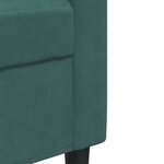 vidaXL Canapé à 2 places Vert foncé 140 cm Velours
