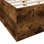 vidaXL Cadre de lit chêne fumé 150x200 cm bois d'ingénierie