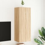 vidaXL Meuble TV mural chêne sonoma 40 5x30x102 cm bois d'ingénierie