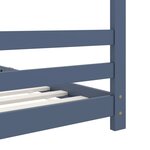 vidaXL Cadre de lit d'enfant Gris Bois de pin massif 90x200 cm