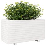 vidaXL Jardinière blanc 90x40x49 5 cm bois de pin massif