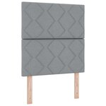Lit à ressort vidaXL avec matelas et lumière LED gris clair 80x200 cm en tissu