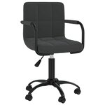 vidaXL Chaises pivotantes à manger lot de 6 noir velours