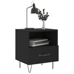 vidaXL Tables de chevet 2 Pièces noir 40x35x47 5 cm bois d’ingénierie