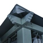 vidaXL Tonnelle avec rideau et lumières LED 4x3 m Anthracite Aluminium