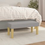 vidaXL Banc Gris clair 70x30x30 cm Tissu