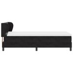 Lit à ressorts vidaXL avec matelas Noir 90x190 cm Velours