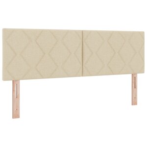 vidaXL Tête de Lit Design Blocs en Diamant en Crème 160 cm Tissu