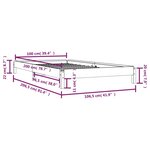 vidaXL Lit empilable sans matelas blanc 100x200 cm bois de pin massif