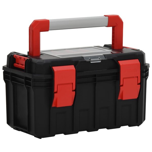 vidaXL Boîte à outils Noir et rouge 45x28x26 5 cm