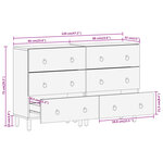 vidaXL Armoires latérales 2 Pièces 60x33x75 cm bois massif de manguier