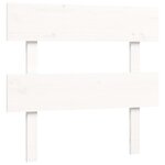 vidaXL Cadre de lit et tête de lit blanc 100x200 cm bois massif