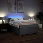 vidaXL Sommier à lattes de lit avec matelas Gris foncé 160x200cm Tissu