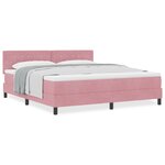 vidaXL Lit Box Spring avec Matelas Rose Super King Velours